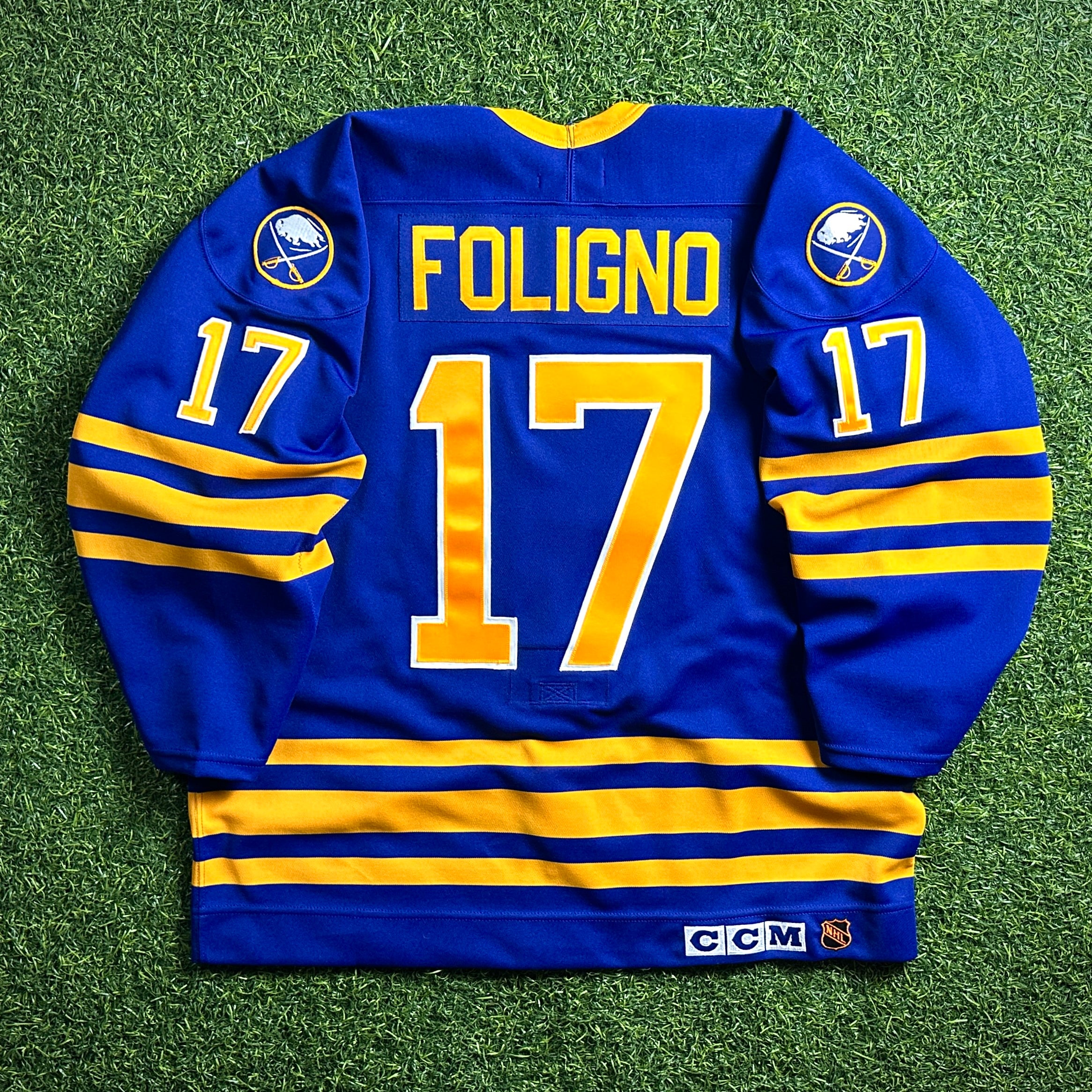 1987 CCM NHL Center Ice Authentic Jersey Buffalo Sabres Mike Foligno 52 Vintage