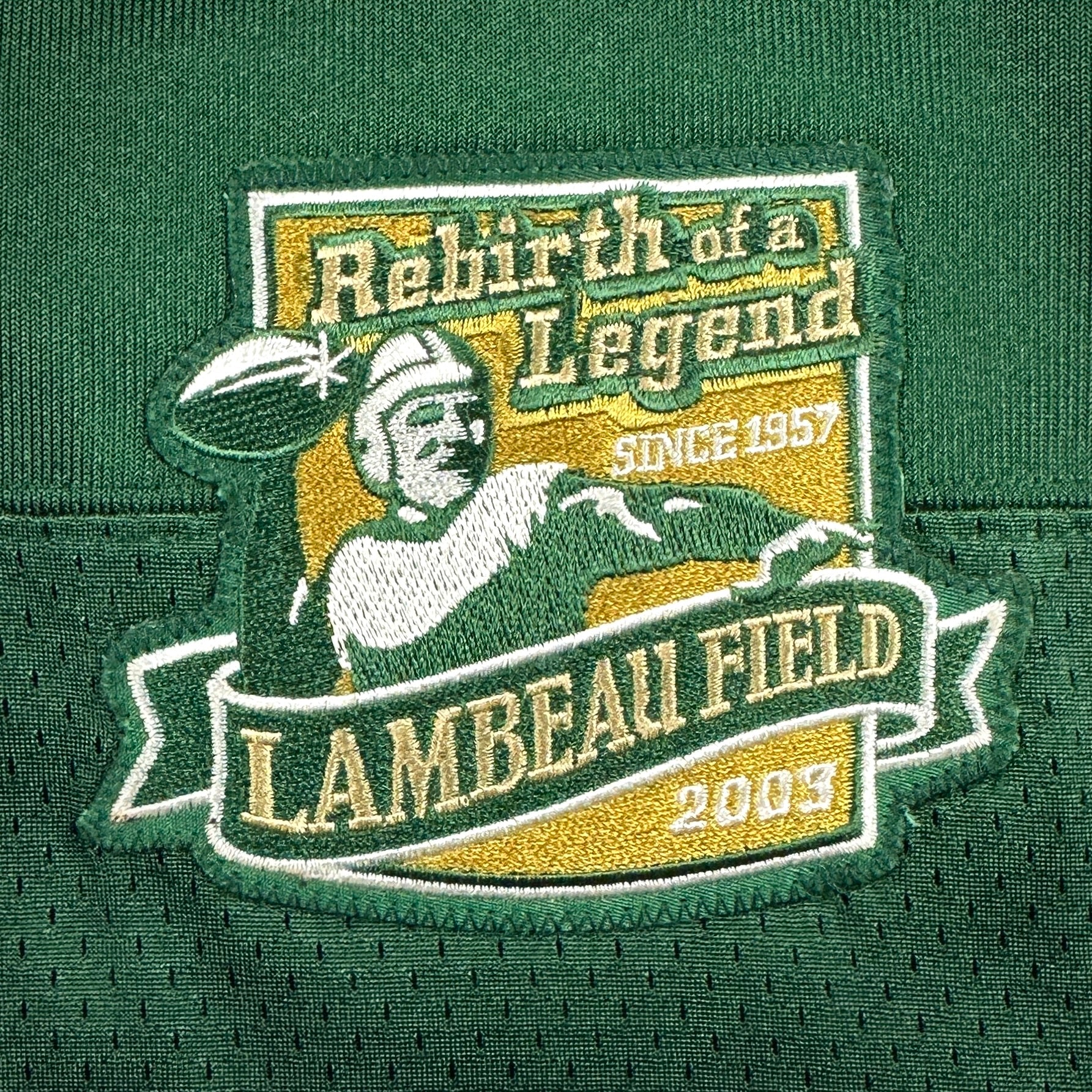 2003 Reebok NFL Authentic Jersey Green Bay Packers Brett Favre Sz. 50 Lambeau Patch