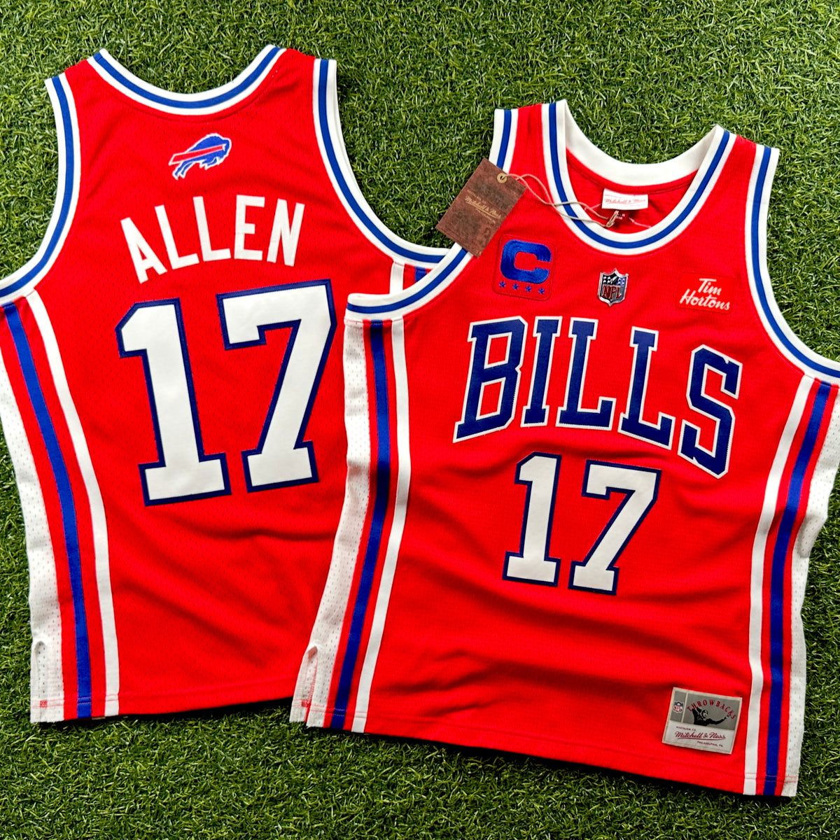 Mitchell & Ness NFL Authentic Buffalo Bills Custom Basketball Jersey Josh Allen Sz. L