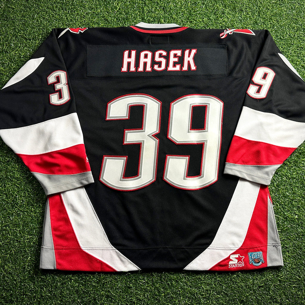 1996 Starter NHL Jersey Buffalo Sabres Dominik Hasek Sz. XL Goathead Vintage