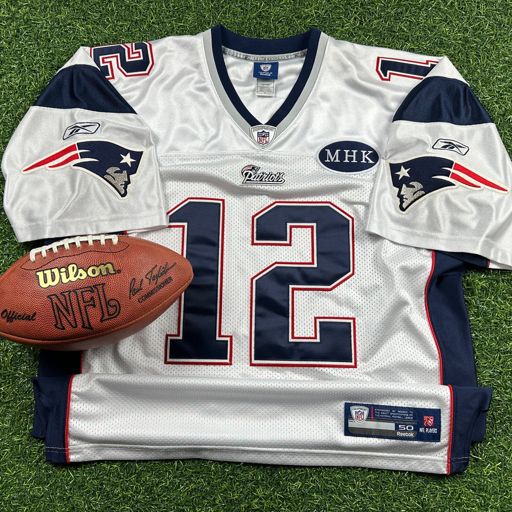 2011 Reebok NFL Authentic White Jersey New England Patriots Tom Brady Sz. 50