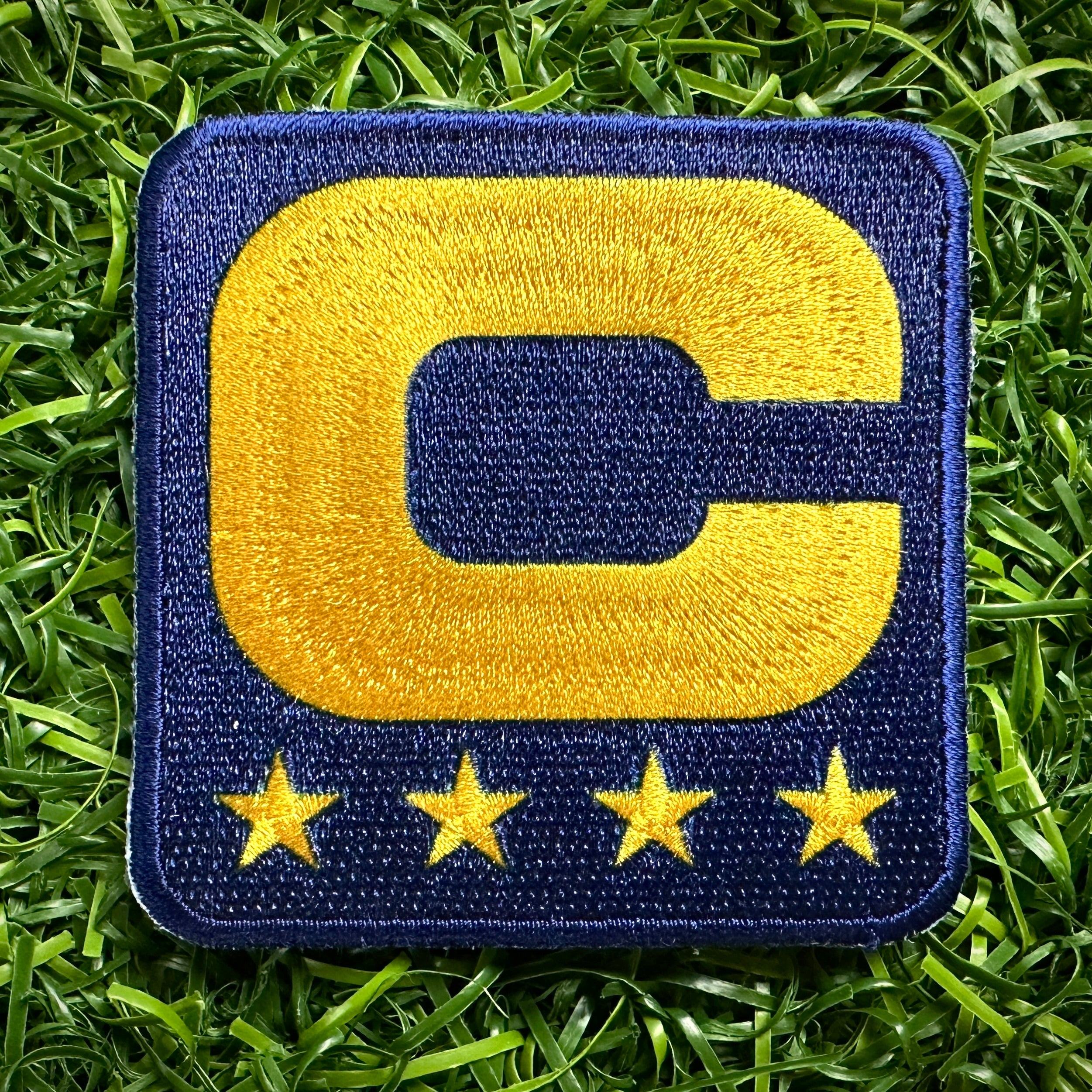 NFL Pro Model Navy Blue Captain's Patch Four-Star Gold