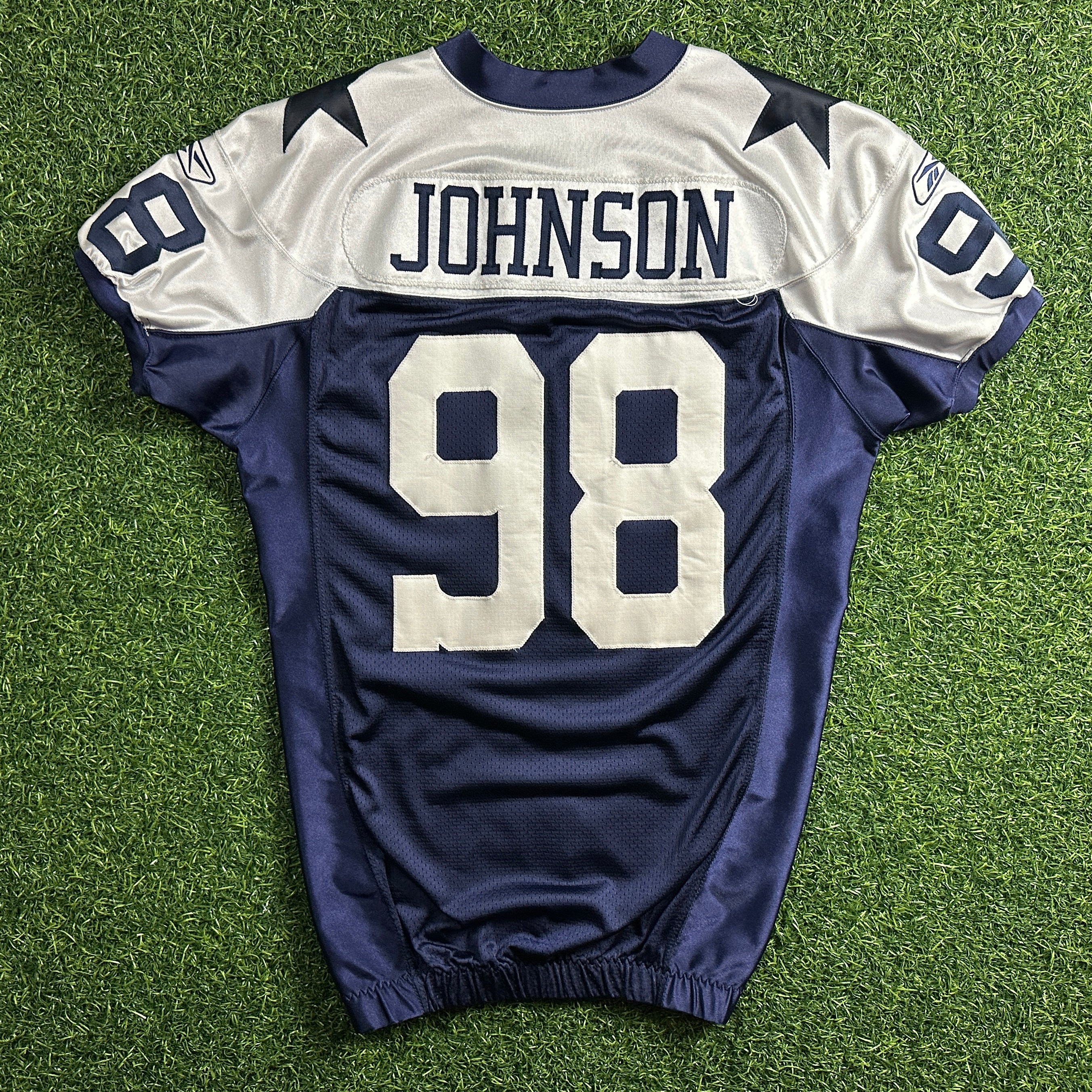 2009 Reebok NFL Game-Used Thanksgiving Throwback Jersey Dallas Cowboys Curtis Johnson Sz. 50