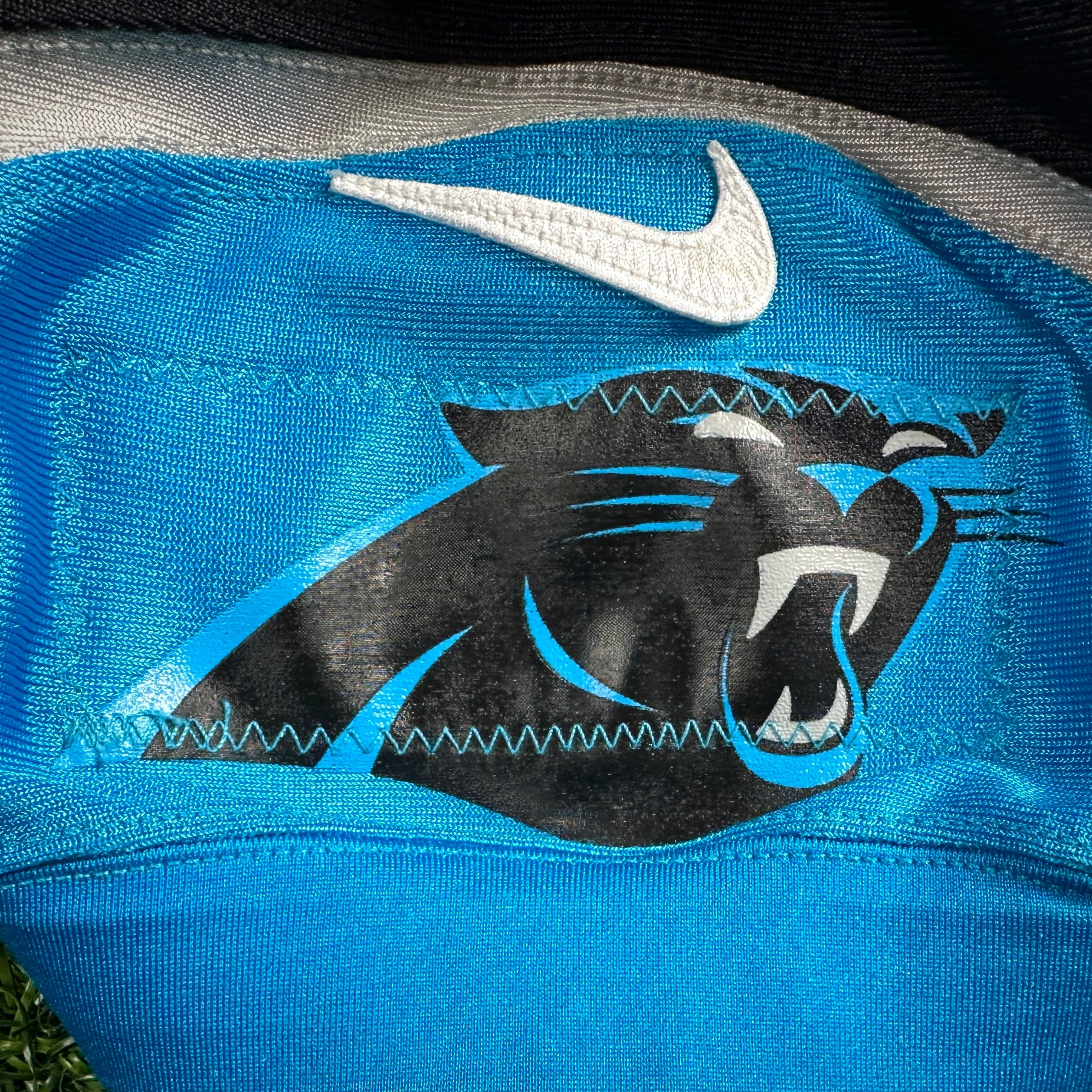 2018 Nike NFL Game Used Worn Jersey Carolina Panthers Ian Thomas Rookie Sz. 50