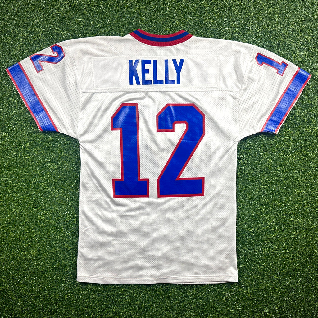 1994 Ripon Athletic NFL Authentic Jersey Buffalo Bills White Jim Kelly Sz. 44 (L)