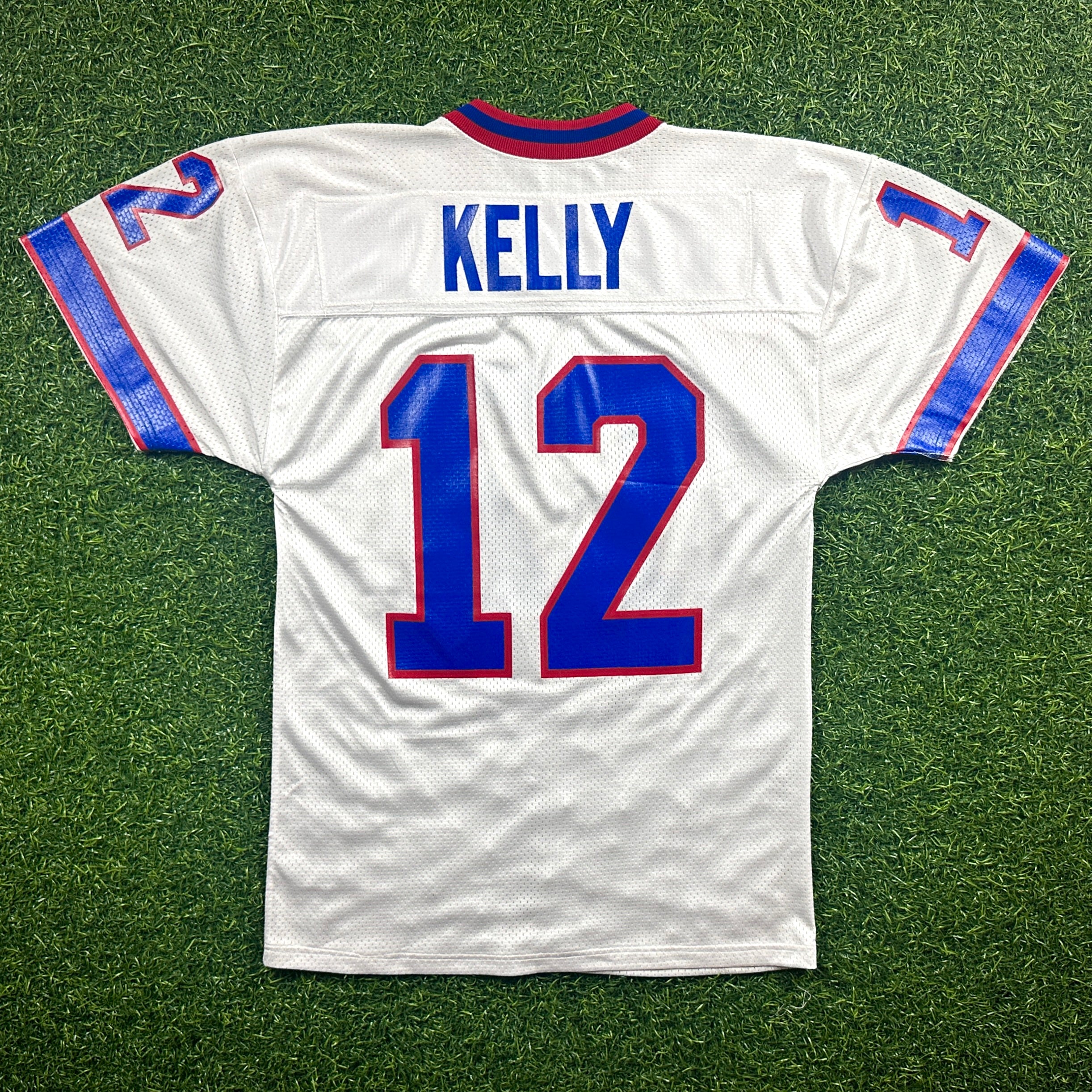 1994 Ripon Athletic NFL Authentic Jersey Buffalo Bills White Jim Kelly Sz. 44 (L)