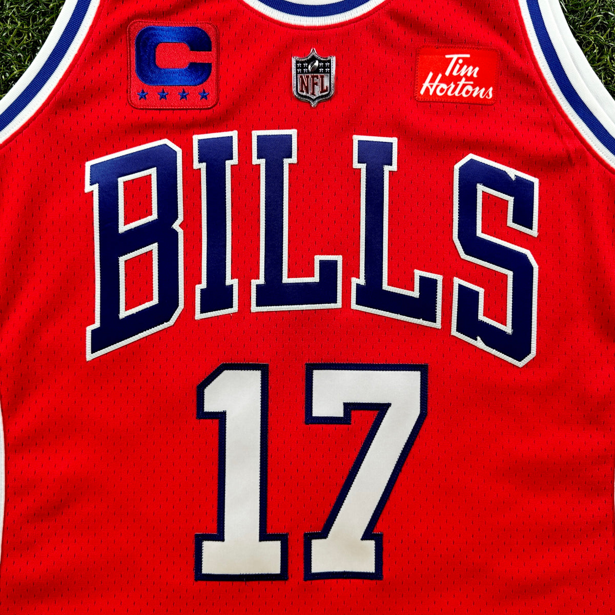 Mitchell & Ness NFL Authentic Buffalo Bills Custom Basketball Jersey Josh Allen Sz. 2XL