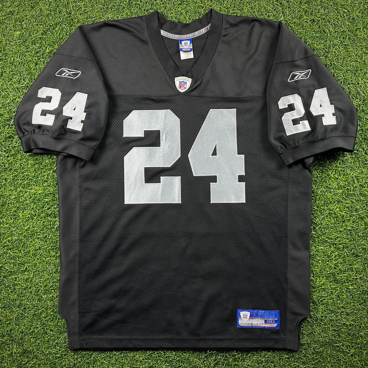 2003 Reebok NFL Authentic Jersey Oakland Raiders Charles Woodson Sz. 50 Vintage