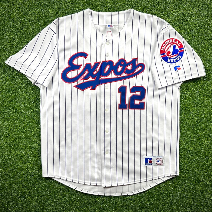 New! 1995 Russell MLB Authentic Jersey Montreal Expos Tom Brady Rookie Sz. L
