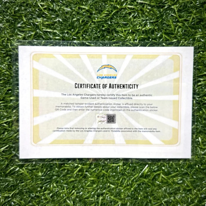 2022 Nike NFL Game Issued Jersey Los Angeles Chargers Josh Palmer Navy Alt COA