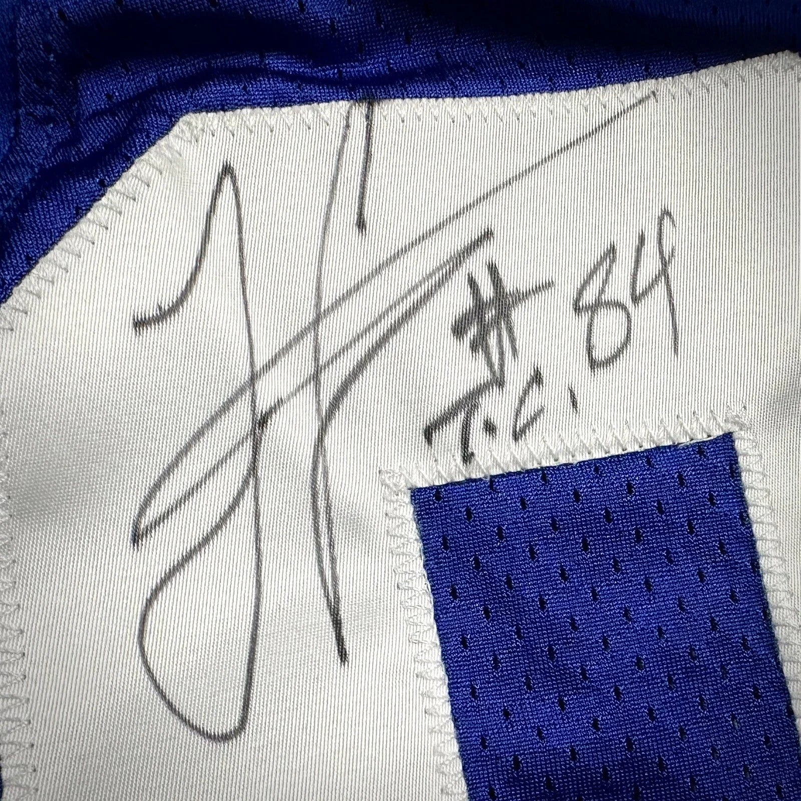 2002 Reebok NFL Game Issued Jersey New York Giants Tim Carter Autograph Beckett