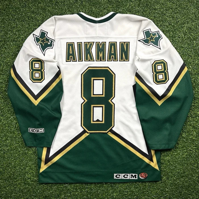 1999 CCM NHL x NFL Dallas Stars Cowboys Jersey Troy Aikman Sz. M Vintage White