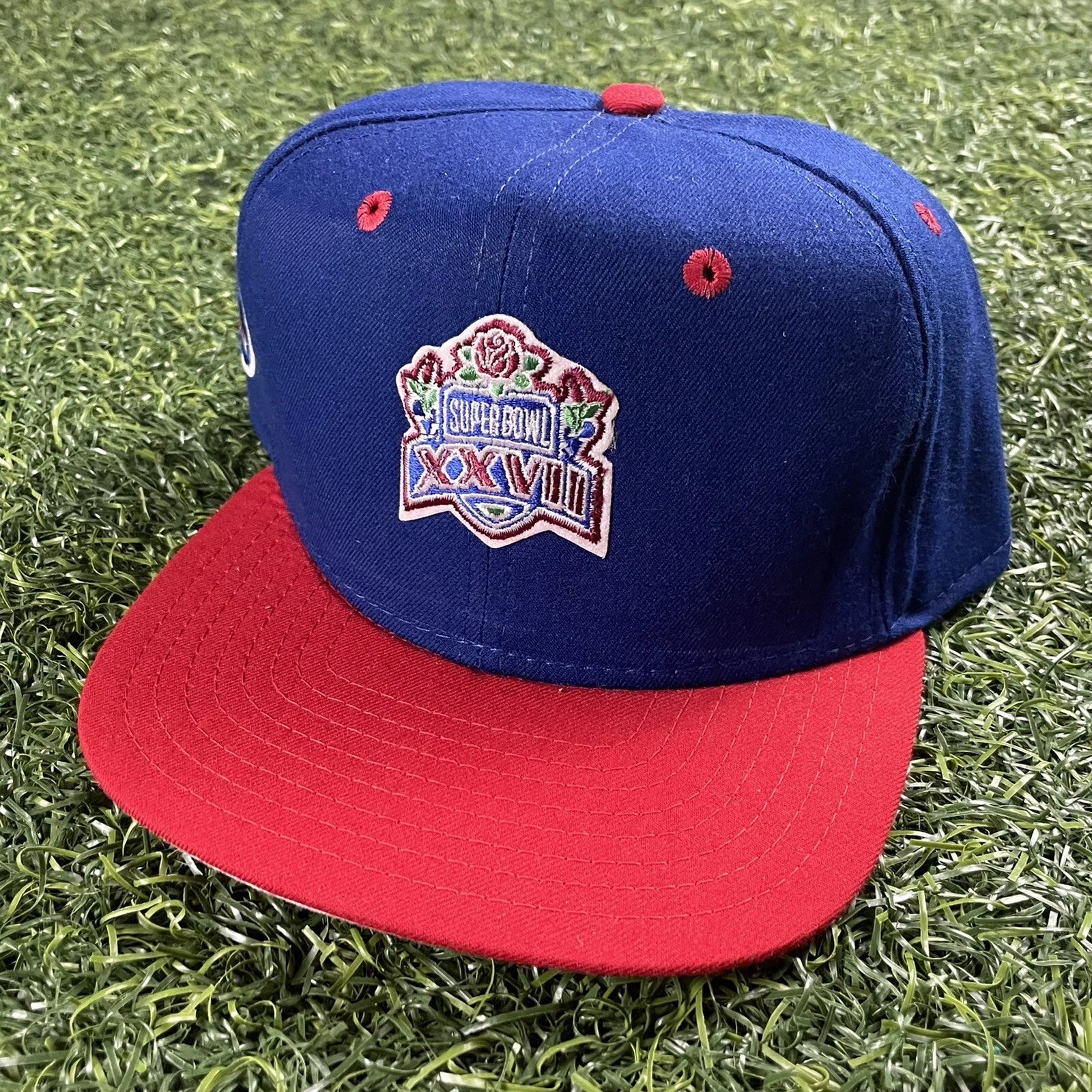 New! 1994 New Era High Crown Snapback Hat Buffalo Bills Super Bowl 27 Blue VTG