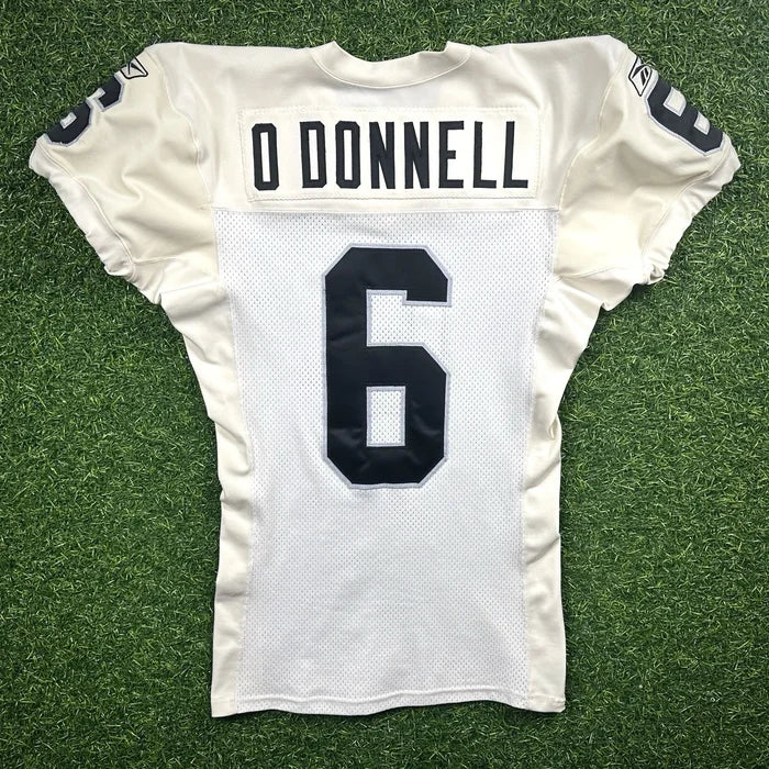 2003 Reebok NFL Game Used Worn Jersey Oakland Raiders Joe O’Donnell Sz. 42